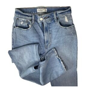 Abercrombie & Fitch The 70's Vintage Flare Ultra High Rise Jeans‎ Light Was Sz 2